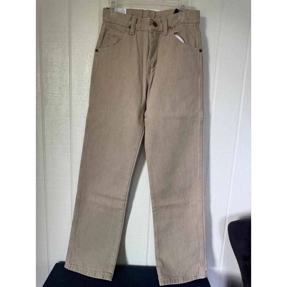 Wrangler Boys Cowboy Cut Original Fit Jeans Tan Khaki 1013MWBTN 12 Slim NWT - Picture 2 of 5